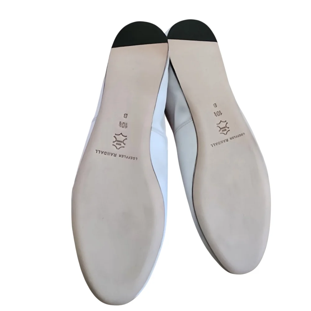 Loeffler Randall Landon Satin Cream Ballet Flats